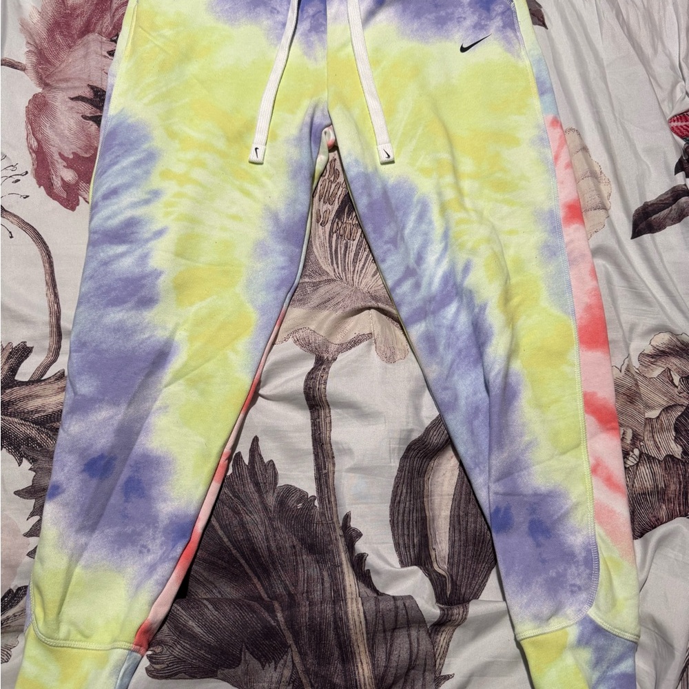 Nike woman’s Tie-Dye Sweatpants - Purple, Yellow, Pink